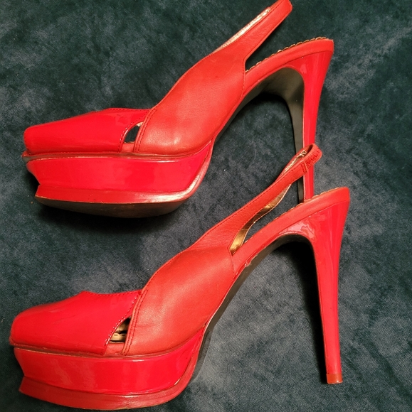 bebe Shoes - Rare Bebe Vintage Zahara Platform Slingbacks